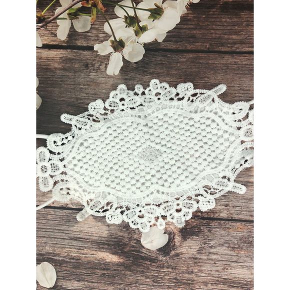 Lace Face Mask with Lanyard, Fancy Mask - Picture 4 of 10